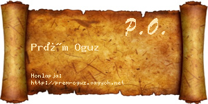 Prém Oguz névjegykártya